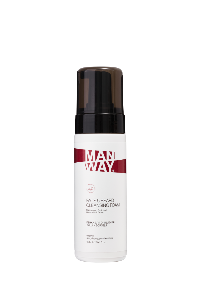 5.MAN WAY - Пенка для очищения лица и бороды FACE&BEARD CLEANSING FOAM.png