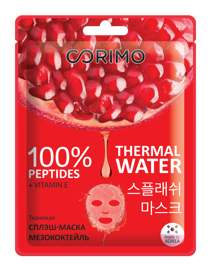 21.Corimo - Тканевая маска для лица _Мезококтель_ 100 % Peptides + Vitamin E.png